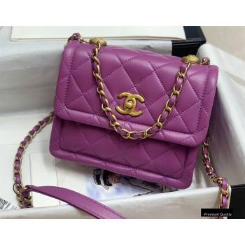 Chanel Lambskin Vintage Small Flap Bag Purple 2020 (jiyuan-20102924)