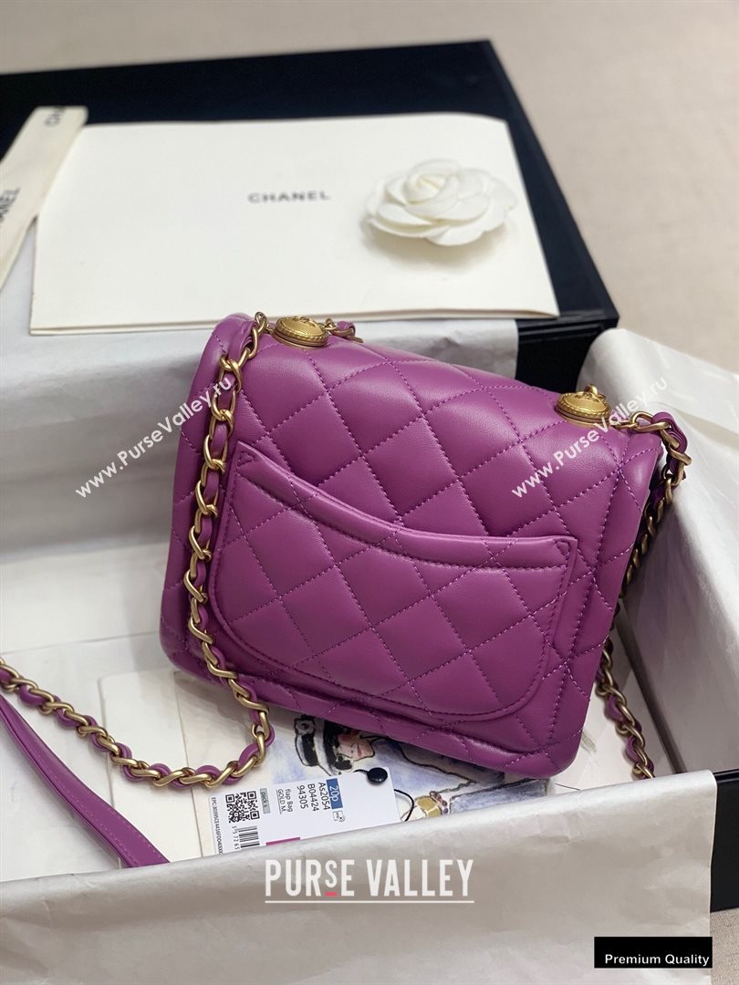 Chanel Lambskin Vintage Small Flap Bag Purple 2020 (jiyuan-20102924)