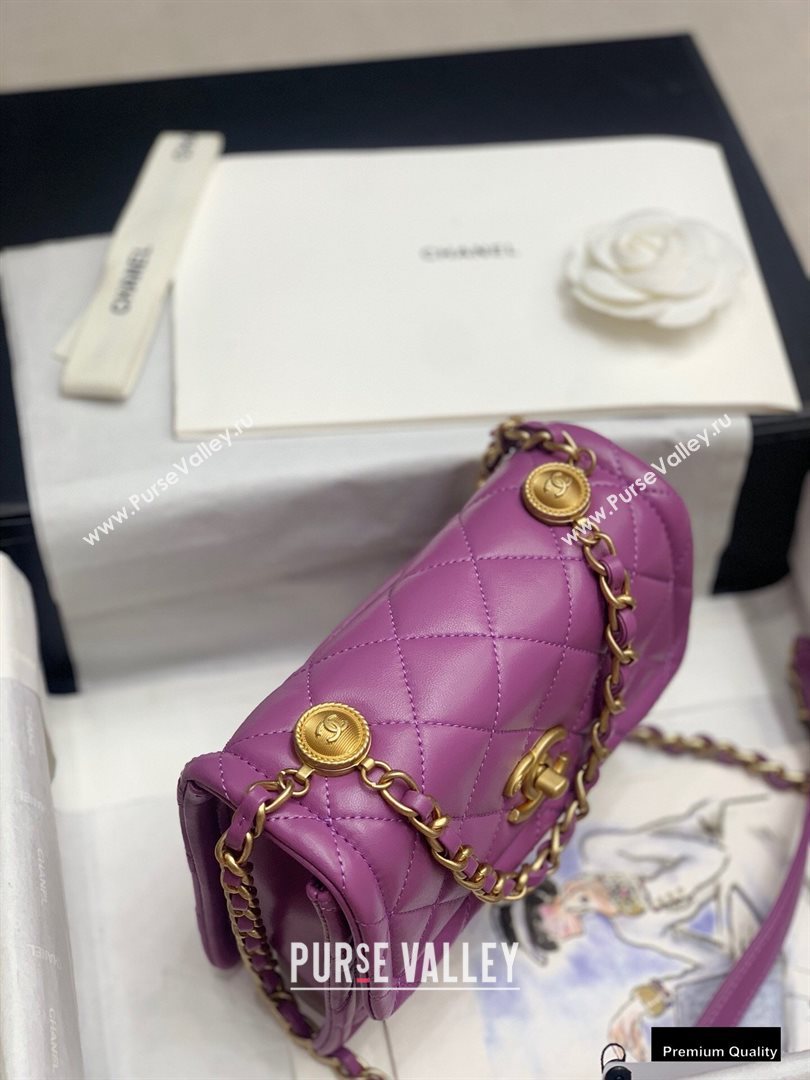 Chanel Lambskin Vintage Small Flap Bag Purple 2020 (jiyuan-20102924)