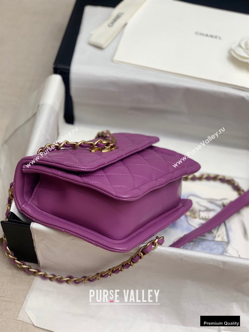 Chanel Lambskin Vintage Small Flap Bag Purple 2020 (jiyuan-20102924)