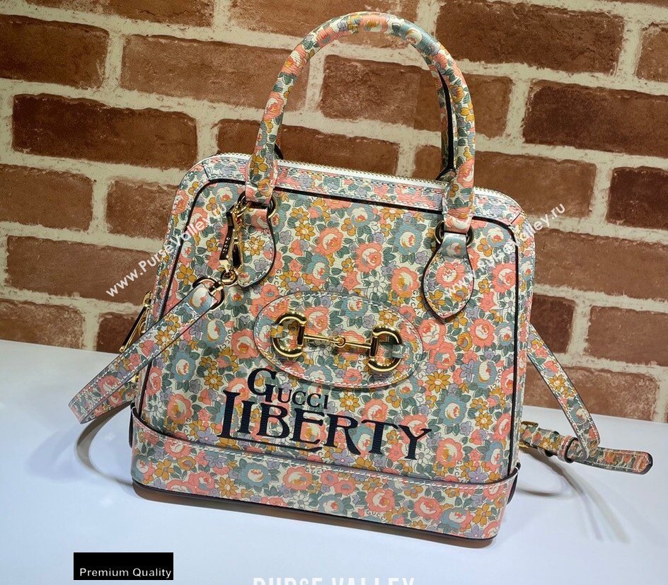Gucci Horsebit 1955 Small Top Handle Bag 621220 Floral Print Liberty London 2020 (dlh-20110505)