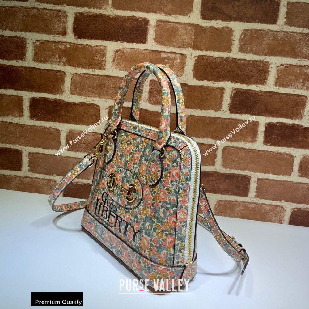 Gucci Horsebit 1955 Small Top Handle Bag 621220 Floral Print Liberty London 2020 (dlh-20110505)