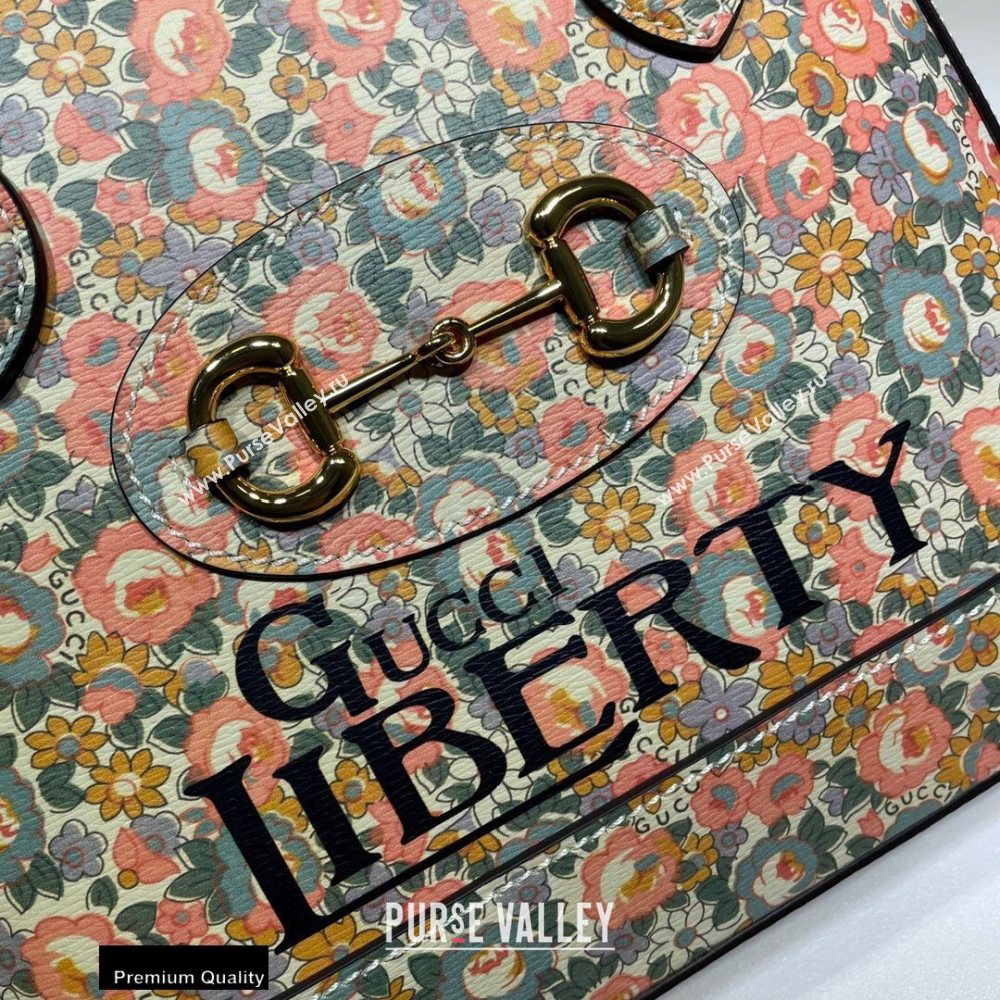 Gucci Horsebit 1955 Small Top Handle Bag 621220 Floral Print Liberty London 2020 (dlh-20110505)