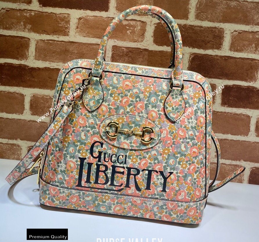 Gucci Horsebit 1955 Top Handle Bag 620850 Floral Print Liberty London 2020 (dlh-20110504)