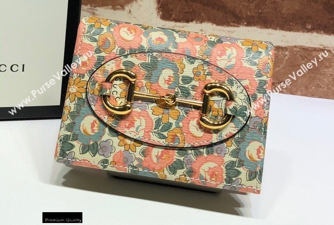 Gucci Horsebit 1955 Card Case Wallet 621887 Floral Print Liberty London 2020 (dlh-20110508)