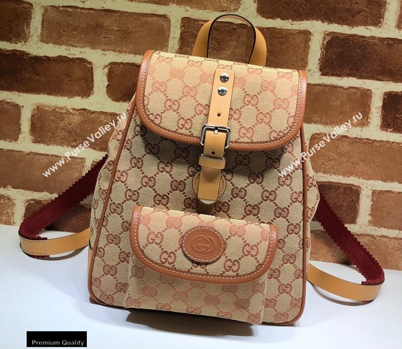 Gucci Childrens GG Backpack Bag 630818 Beige Canvas 2020 (dlh-20110510)