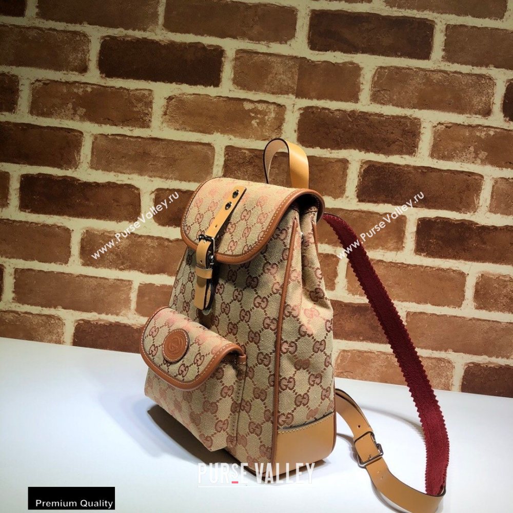 Gucci Childrens GG Backpack Bag 630818 Beige Canvas 2020 (dlh-20110510)