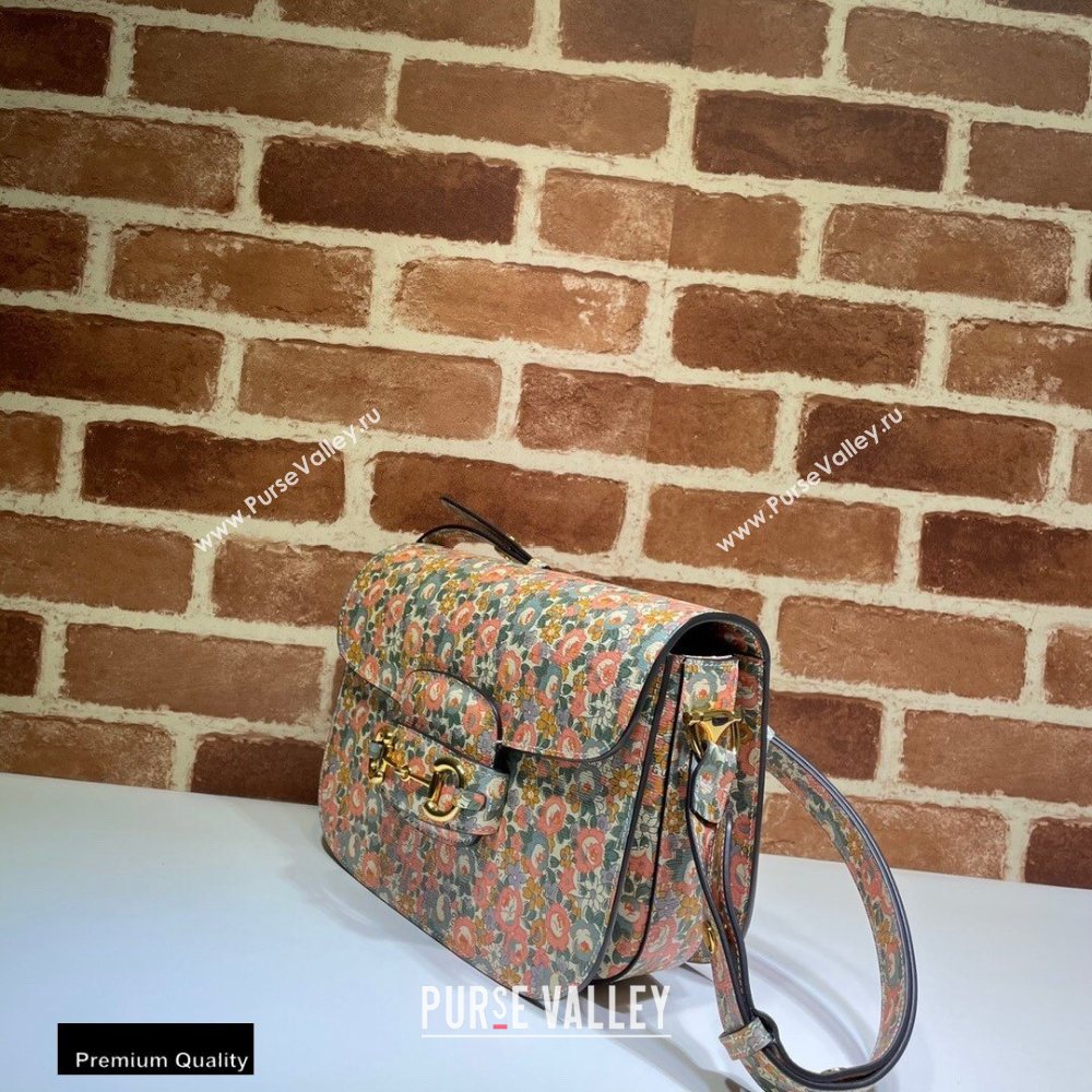 Gucci 1955 Horsebit Shoulder Bag 602204 Floral Print Liberty London 2020 (dlh-20110503)