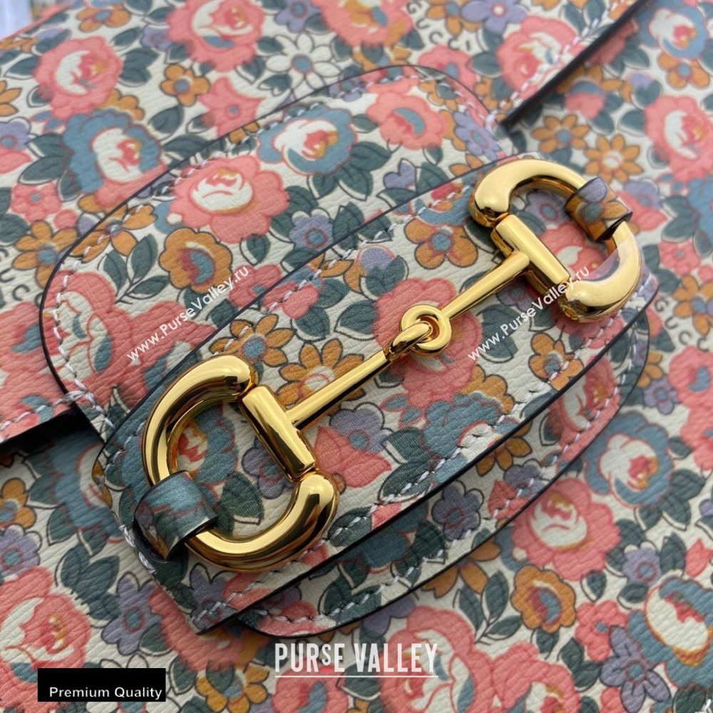 Gucci 1955 Horsebit Shoulder Bag 602204 Floral Print Liberty London 2020 (dlh-20110503)
