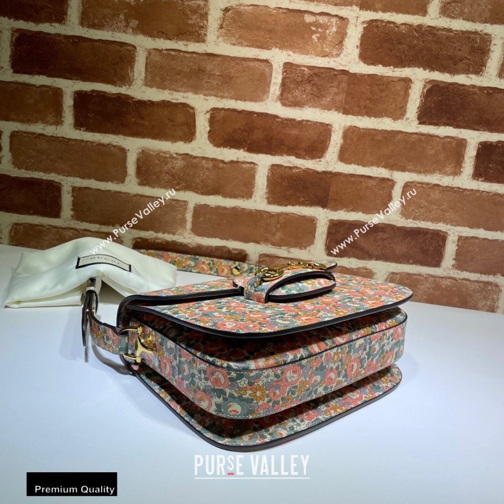Gucci 1955 Horsebit Shoulder Bag 602204 Floral Print Liberty London 2020 (dlh-20110503)