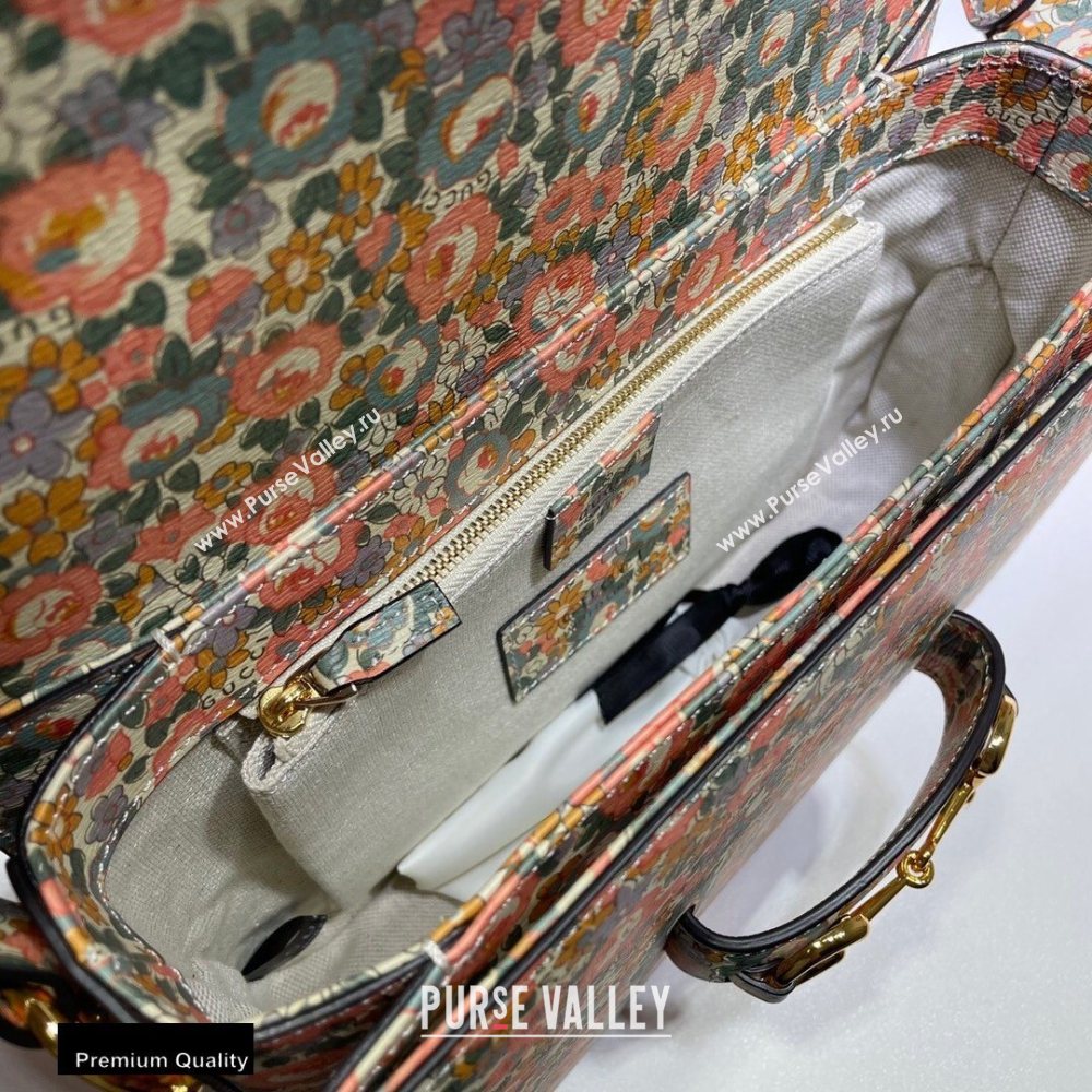 Gucci 1955 Horsebit Shoulder Bag 602204 Floral Print Liberty London 2020 (dlh-20110503)