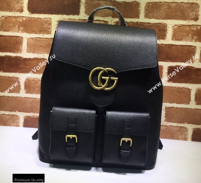 Gucci GG Marmont Leather Backpack Bag 429007 Black (dlh-20110509)