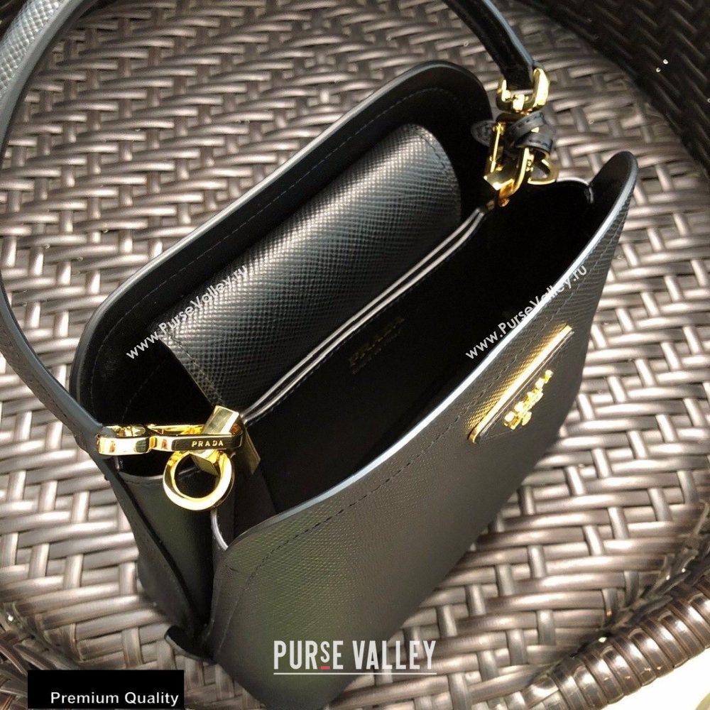 Prada Micro Saffiano Leather Matinee Bag 1BA286 Black 2020 (gongyifang-20110615)