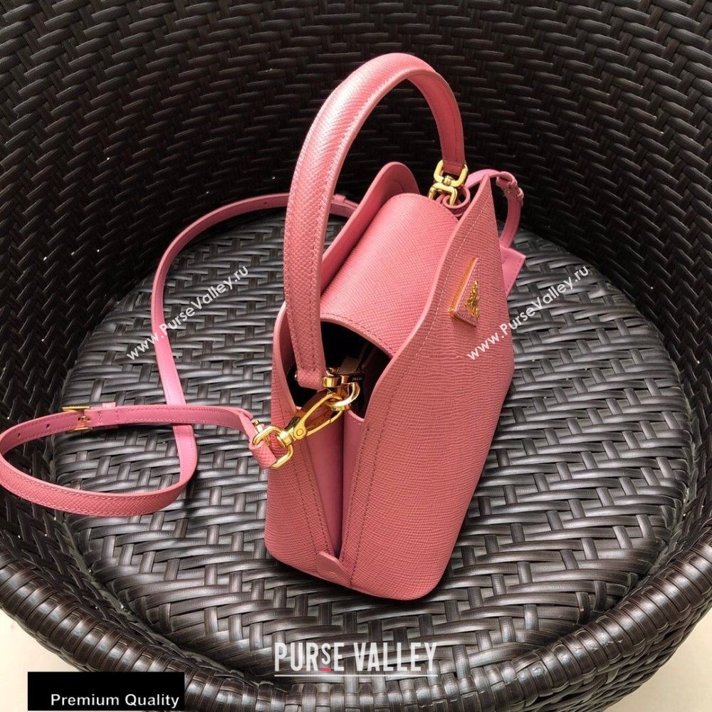 Prada Micro Saffiano Leather Matinee Bag 1BA286 Pink 2020 (gongyifang-20110618)