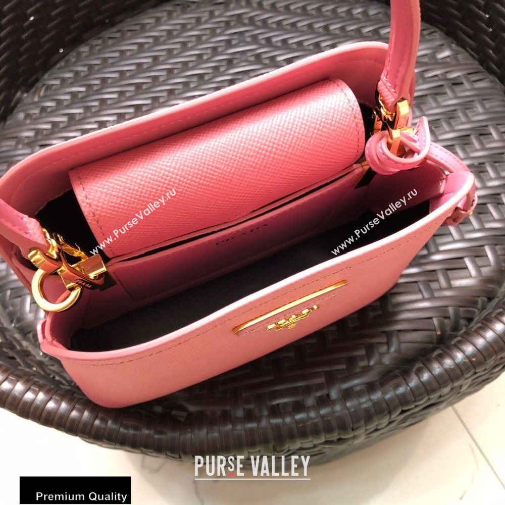 Prada Micro Saffiano Leather Matinee Bag 1BA286 Pink 2020 (gongyifang-20110618)