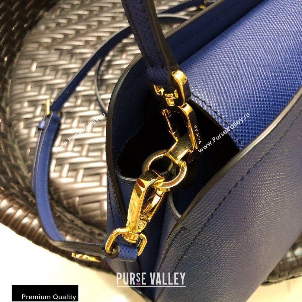 Prada Micro Saffiano Leather Matinee Bag 1BA286 Blue 2020 (gongyifang-20110616)