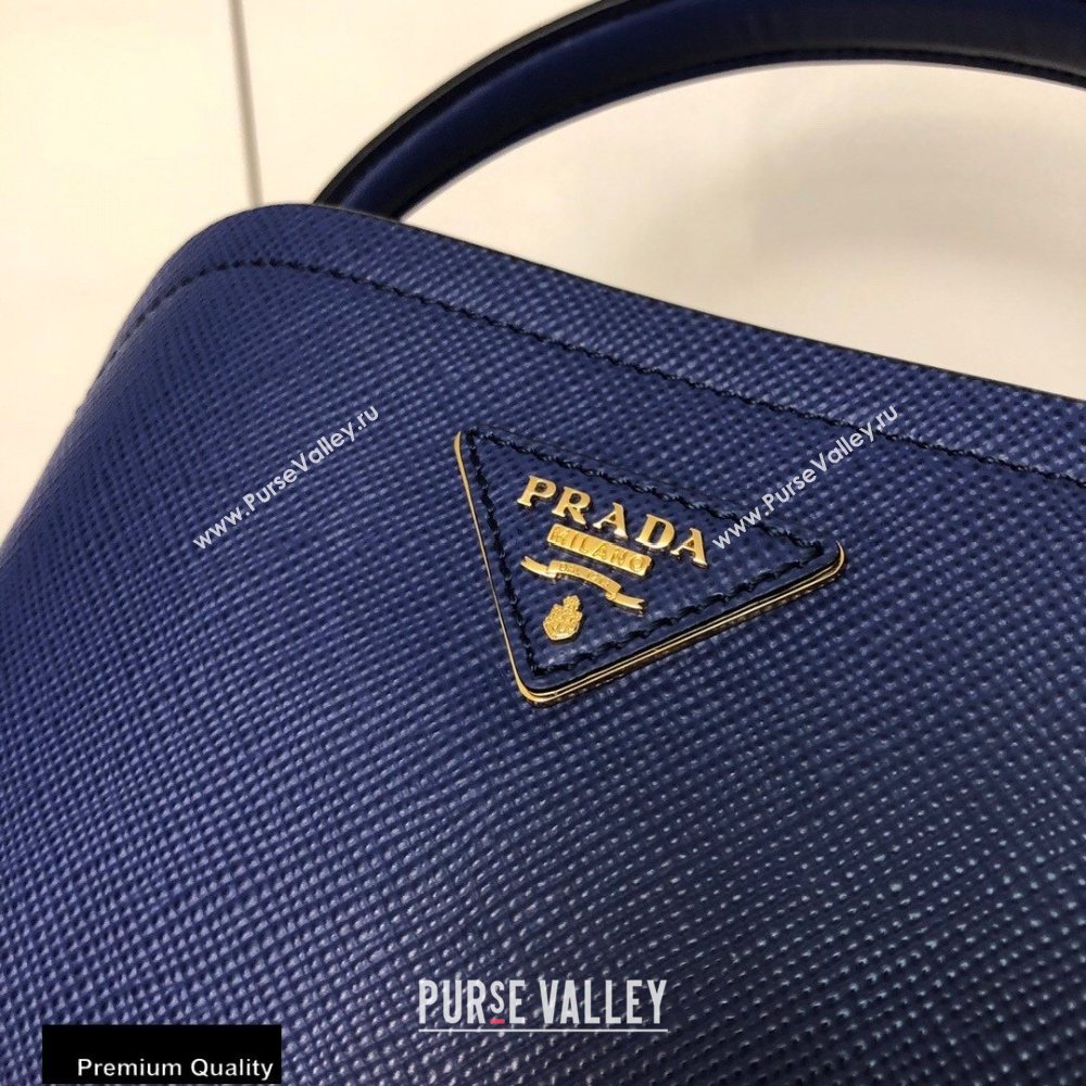 Prada Micro Saffiano Leather Matinee Bag 1BA286 Blue 2020 (gongyifang-20110616)