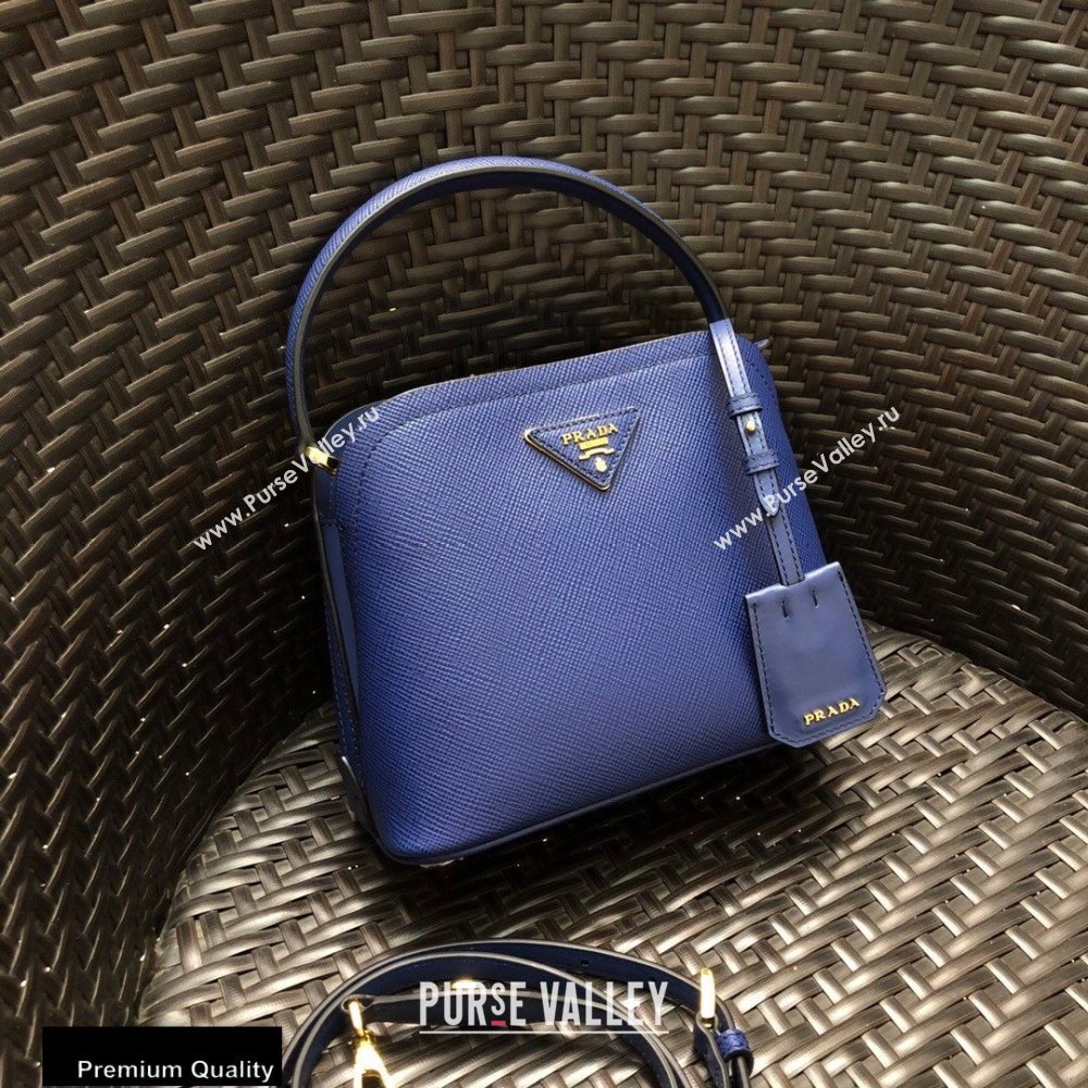 Prada Micro Saffiano Leather Matinee Bag 1BA286 Blue 2020 (gongyifang-20110616)