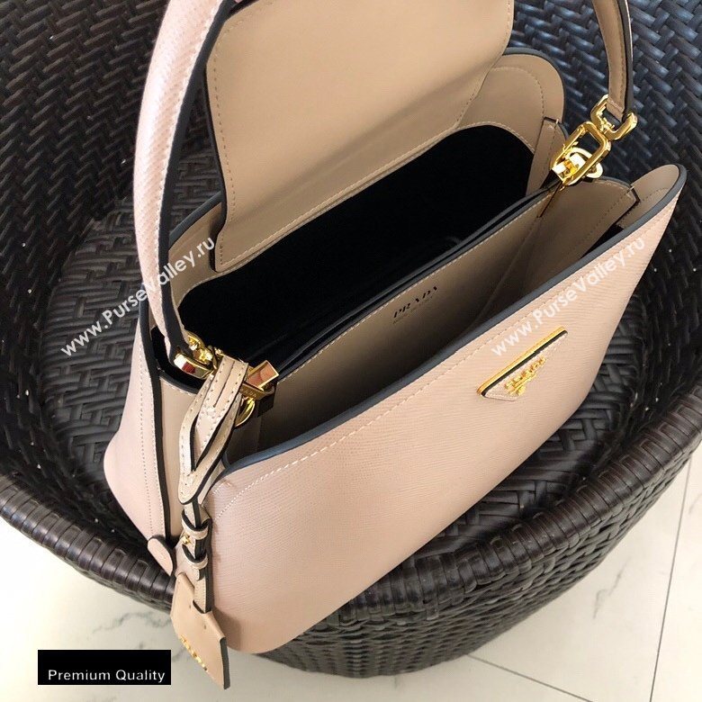 Prada Medium Saffiano Leather Matinee Bag 1BA282 Beige 2020 (gongyifang-20110614)