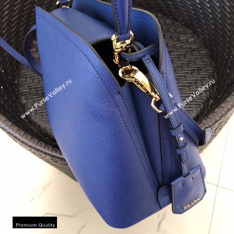 Prada Medium Saffiano Leather Matinee Bag 1BA282 Blue 2020 (gongyifang-20110611)