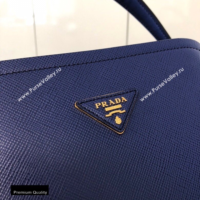Prada Medium Saffiano Leather Matinee Bag 1BA282 Blue 2020 (gongyifang-20110611)