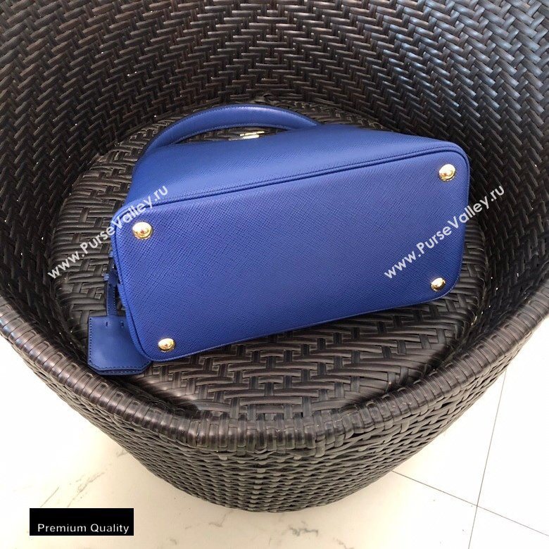 Prada Medium Saffiano Leather Matinee Bag 1BA282 Blue 2020 (gongyifang-20110611)