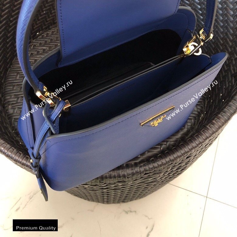 Prada Medium Saffiano Leather Matinee Bag 1BA282 Blue 2020 (gongyifang-20110611)