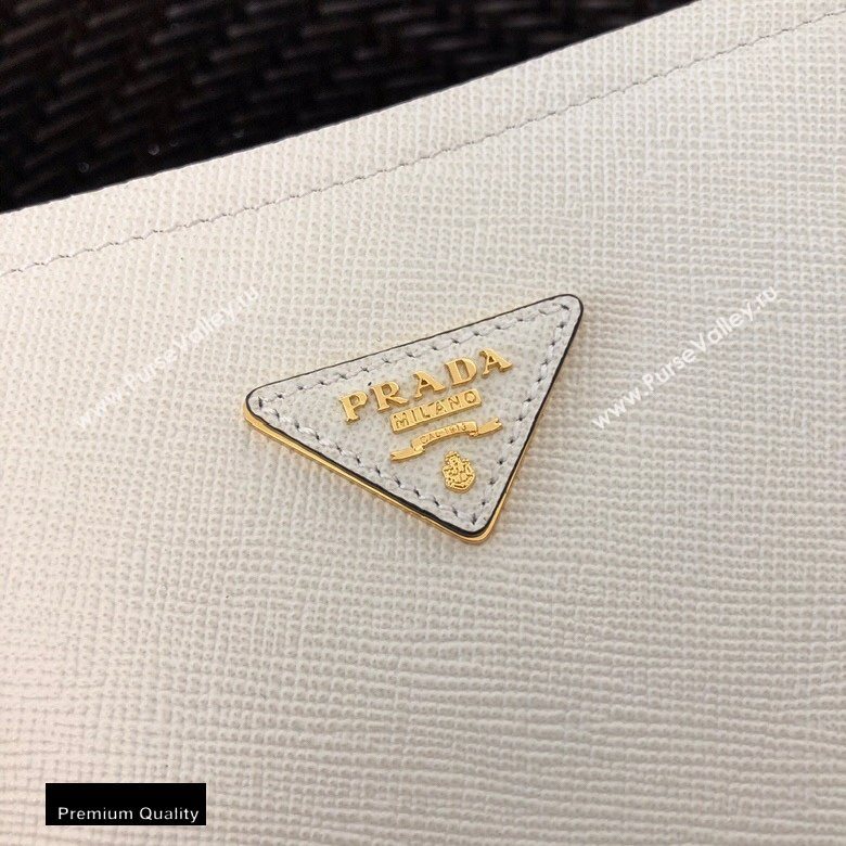 Prada Medium Saffiano Leather Matinee Bag 1BA282 White 2020 (gongyifang-20110610)