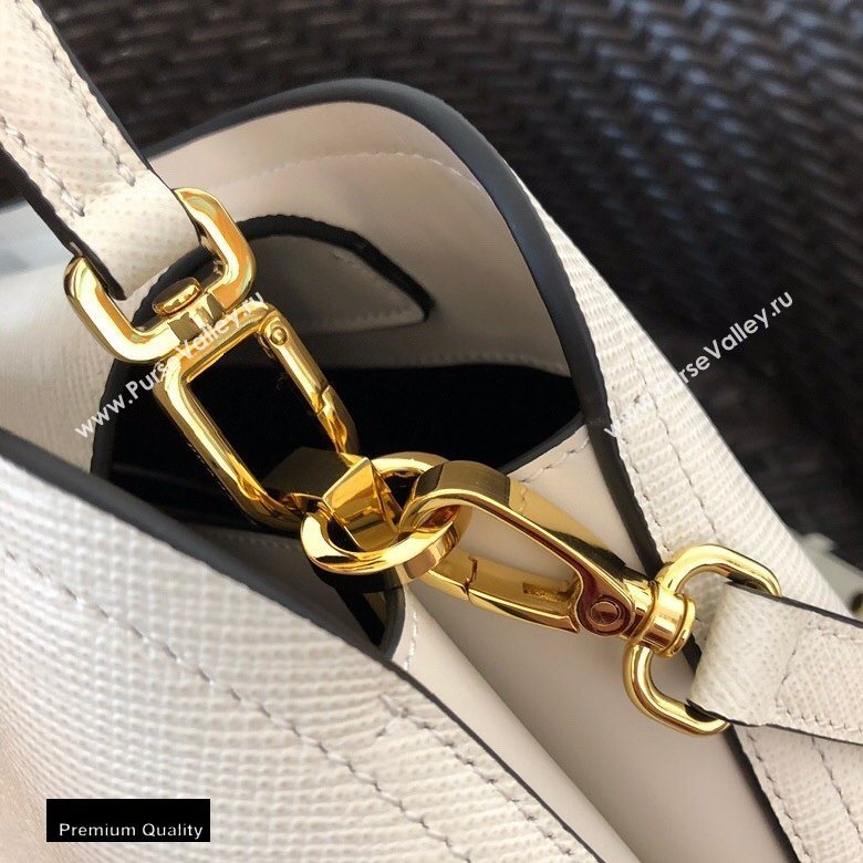 Prada Medium Saffiano Leather Matinee Bag 1BA282 White 2020 (gongyifang-20110610)