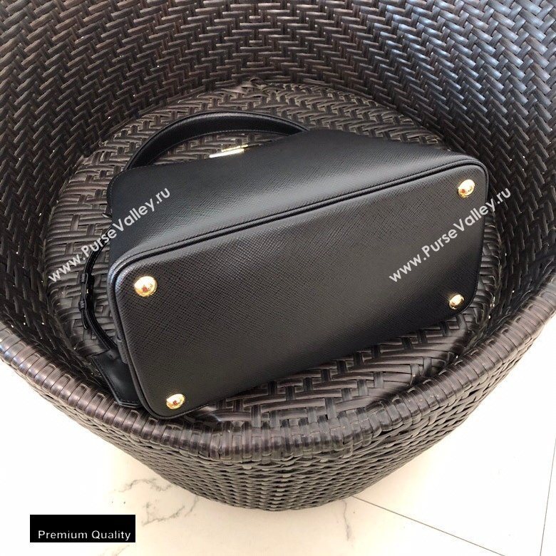 Prada Medium Saffiano Leather Matinee Bag 1BA282 Black 2020 (gongyifang-20110607)