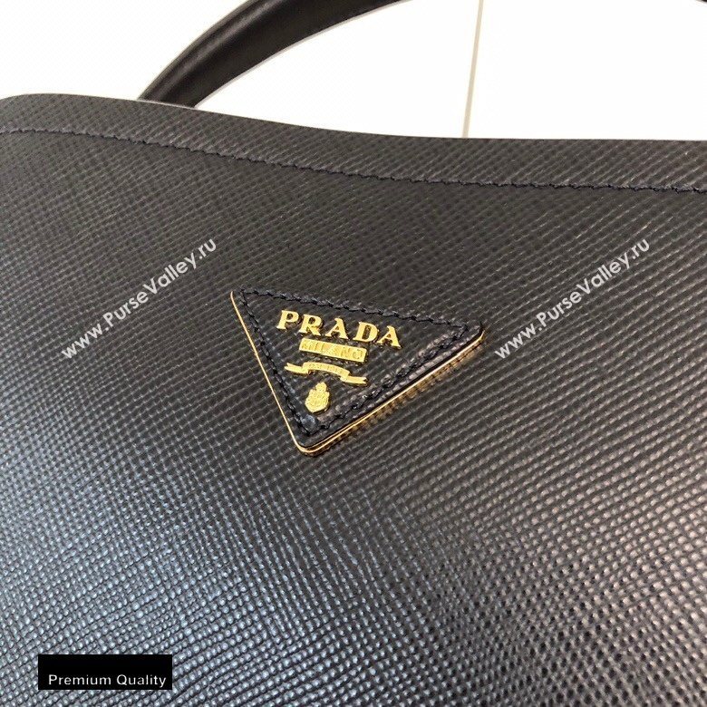 Prada Medium Saffiano Leather Matinee Bag 1BA282 Black 2020 (gongyifang-20110607)