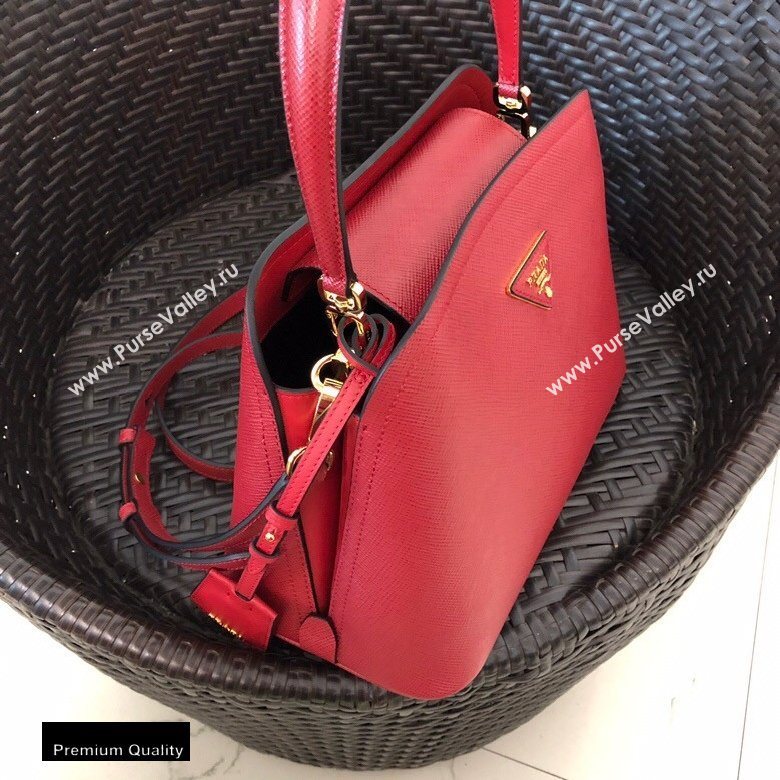 Prada Medium Saffiano Leather Matinee Bag 1BA282 Red 2020 (gongyifang-20110608)