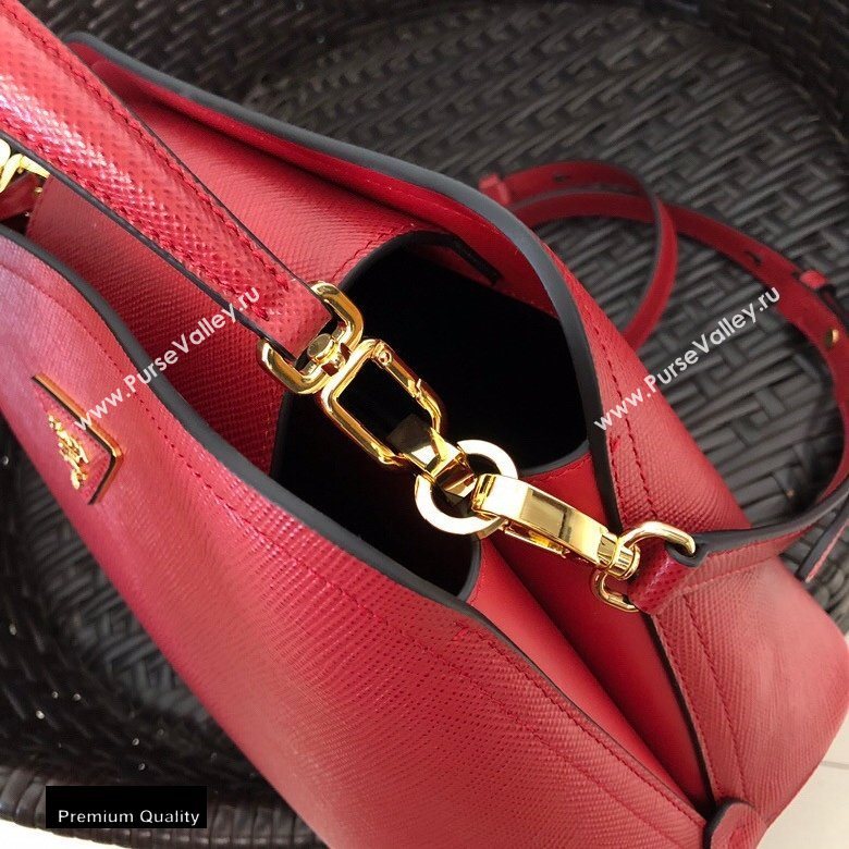 Prada Medium Saffiano Leather Matinee Bag 1BA282 Red 2020 (gongyifang-20110608)