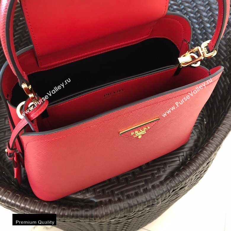 Prada Medium Saffiano Leather Matinee Bag 1BA282 Red 2020 (gongyifang-20110608)
