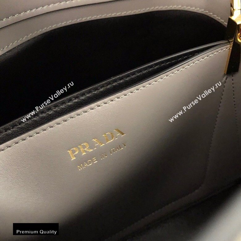 Prada Medium Saffiano Leather Matinee Bag 1BA282 Gray 2020 (gongyifang-20110609)
