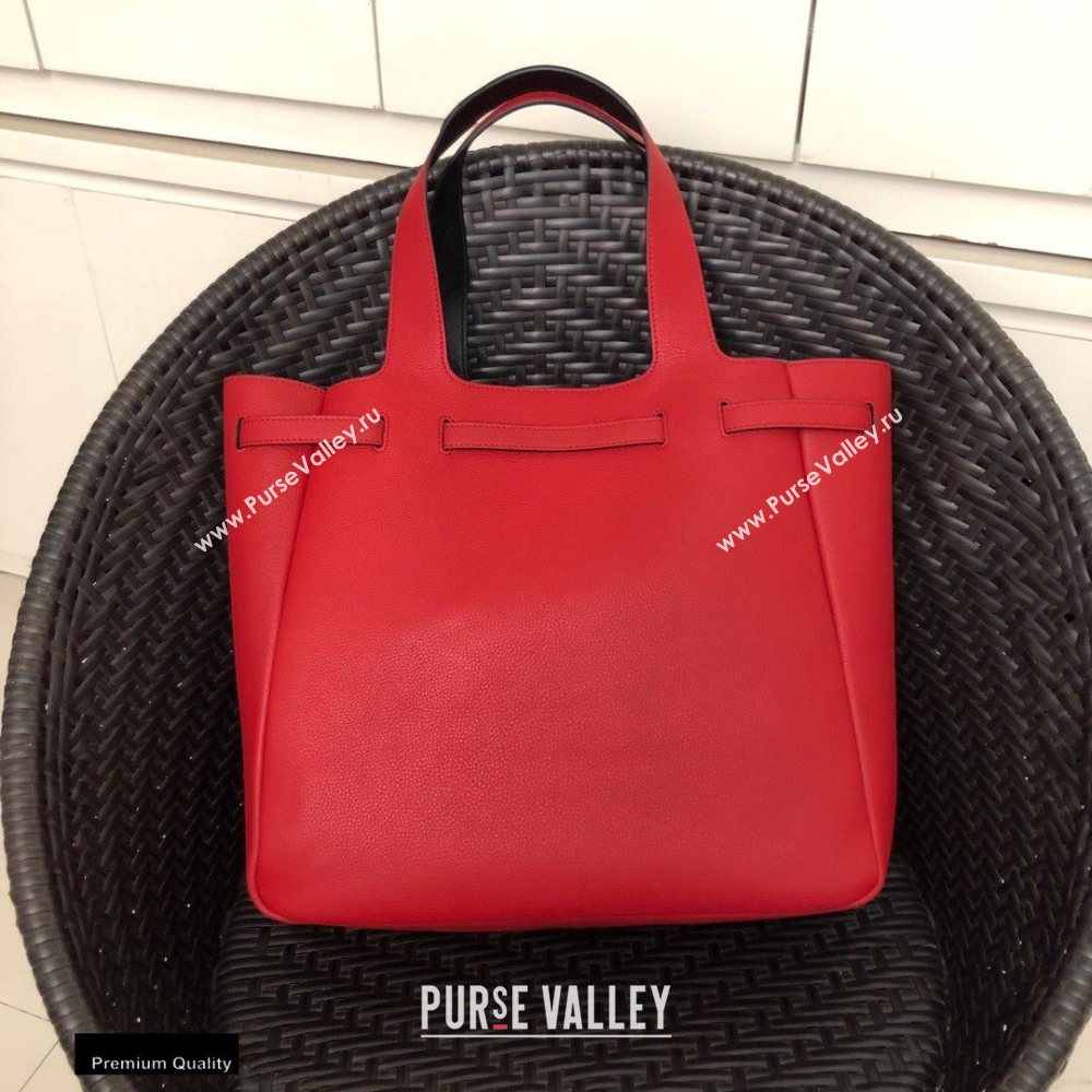 Prada Soft Leather Tote Bag with Drawstring Closure 1BG339 Red 2020 (gongyifang-20110602)