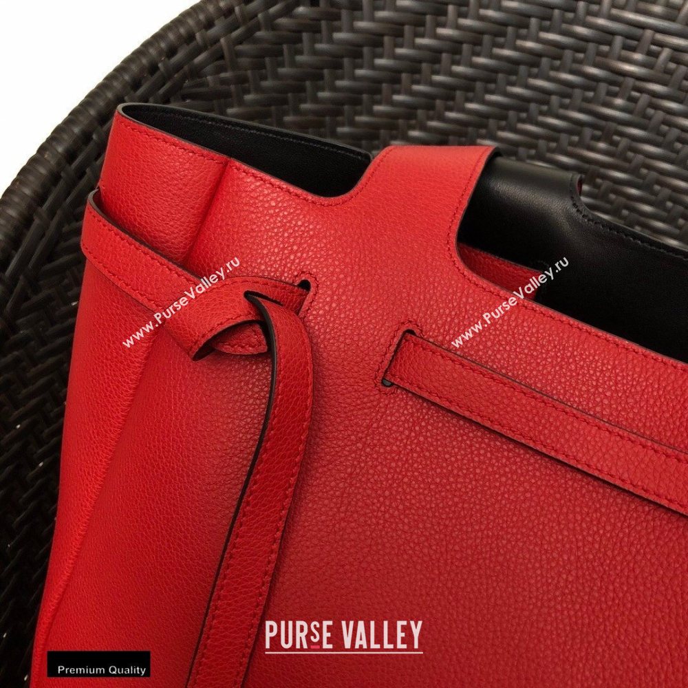 Prada Soft Leather Tote Bag with Drawstring Closure 1BG339 Red 2020 (gongyifang-20110602)