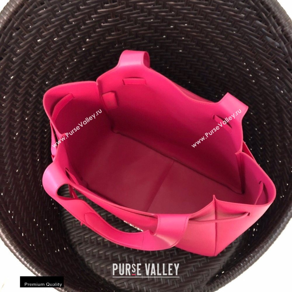 Prada Soft Leather Tote Bag with Drawstring Closure 1BG339 Fuchsia 2020 (gongyifang-20110603)