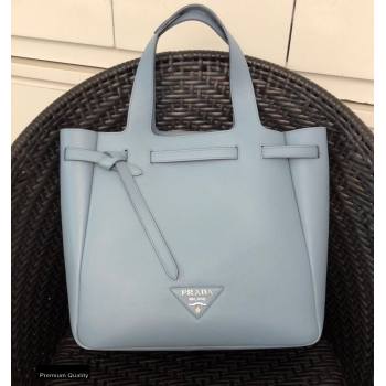 Prada Soft Leather Tote Bag with Drawstring Closure 1BG339 Baby Blue 2020 (gongyifang-20110604)