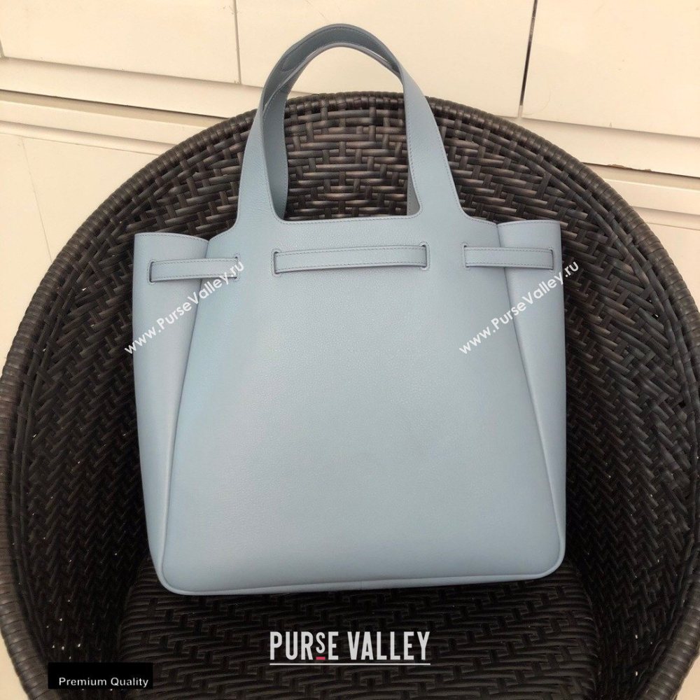 Prada Soft Leather Tote Bag with Drawstring Closure 1BG339 Baby Blue 2020 (gongyifang-20110604)