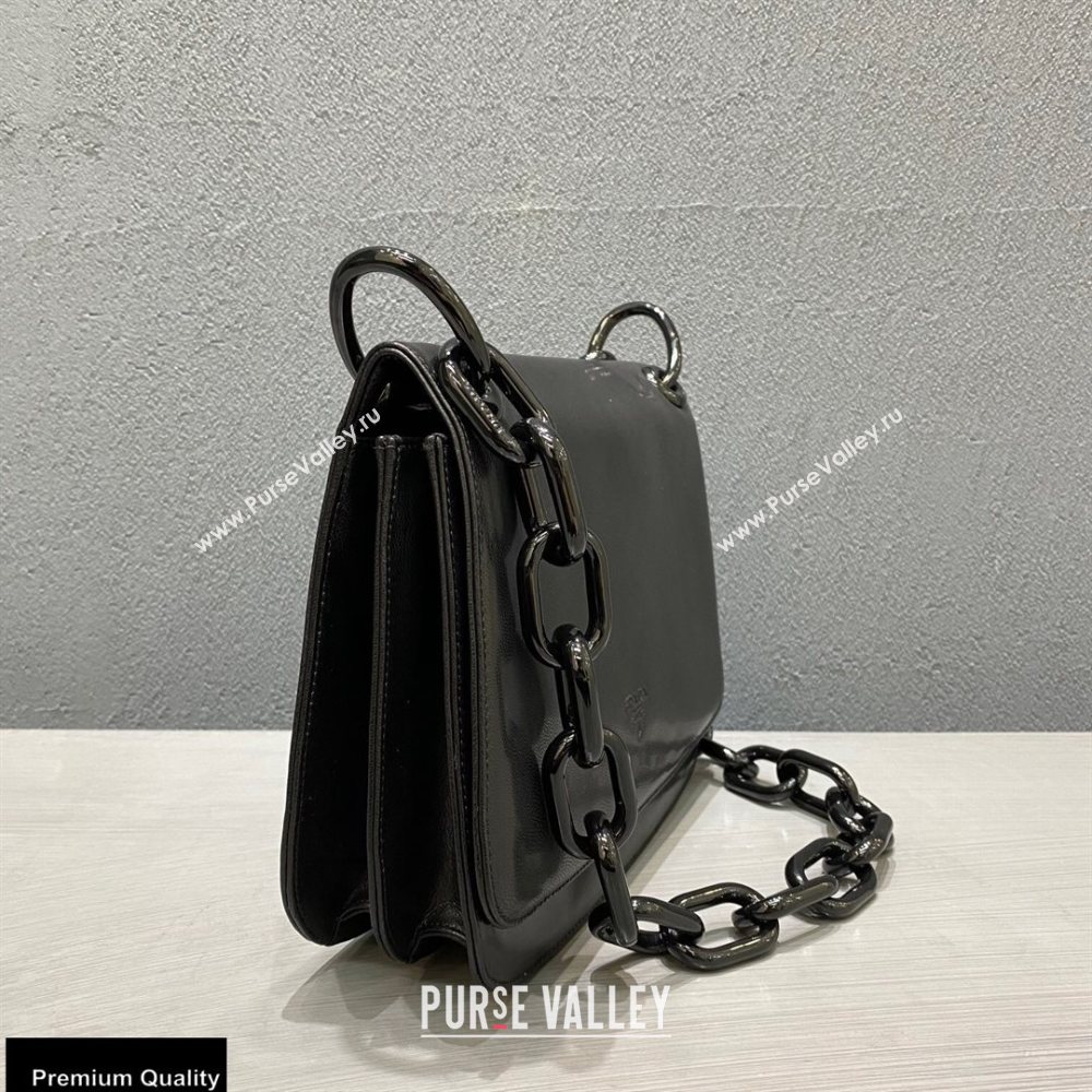 Prada Vintage Chain Shoulder Bag 6671 Leather Black 2020 (weipin-20110601)