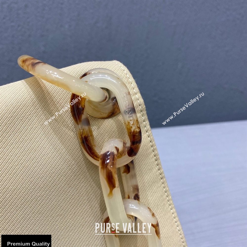 Prada Vintage Chain Shoulder Bag 6671 Fabric Beige 2020 (weipin-20110603)