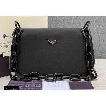 Prada Vintage Chain Shoulder Bag 6690 Fabric Black 2020 (weipin-20110604)