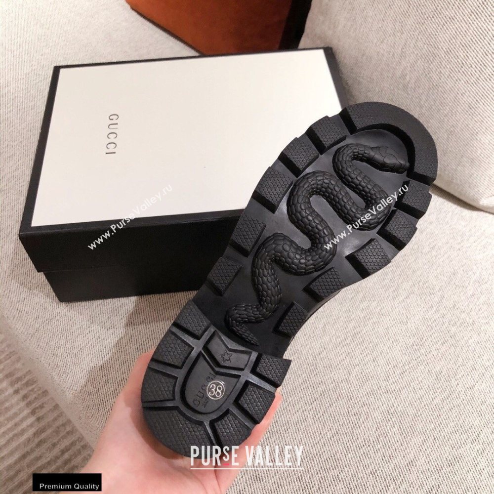Gucci GG Canvas and Leather Boots Black with Interlocking G 2020 (kaola-20110701)