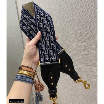 Dior Oblique Embroidered Velvet Shoulder Strap Blue 2020 (vivi-20111123 )