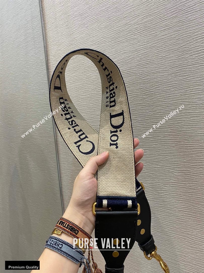 Christian Dior Embroidered Velvet Shoulder Strap Blue 2020 (vivi-20111121 )