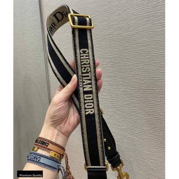 Christian Dior Embroidery Adjustable Shoulder Strap Black 2020 (vivi-20111125 )