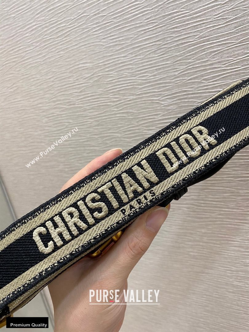 Christian Dior Embroidery Adjustable Shoulder Strap Black 2020 (vivi-20111125 )