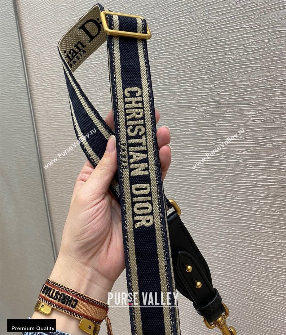 Christian Dior Embroidery Adjustable Shoulder Strap Blue 2020 (vivi-20111126 )