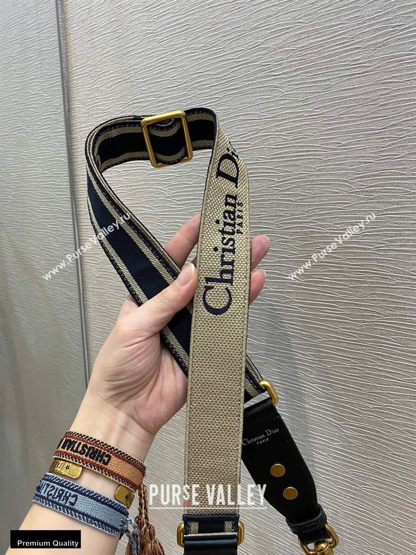Christian Dior Embroidery Adjustable Shoulder Strap Blue 2020 (vivi-20111126 )